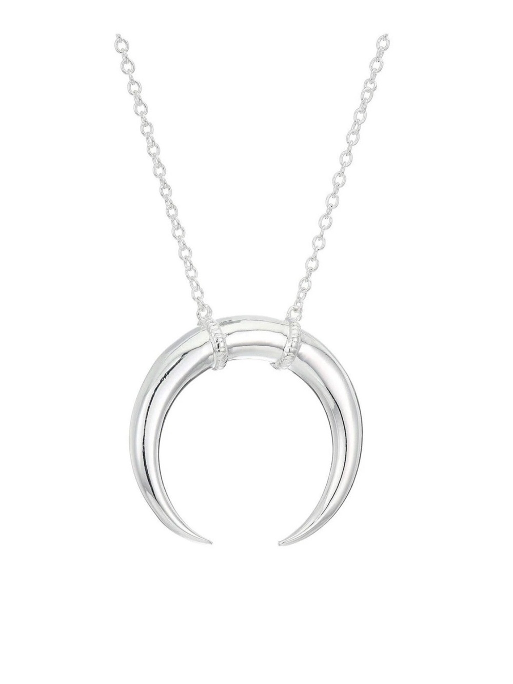 Gorjana Silver Crescent Horn Pendant Necklace